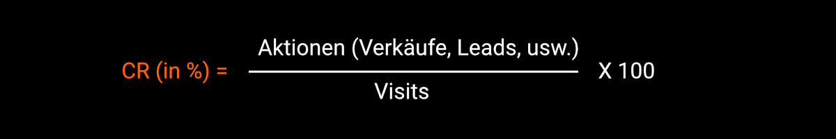 einfache Formel zur Berechnung der Conversion Rate